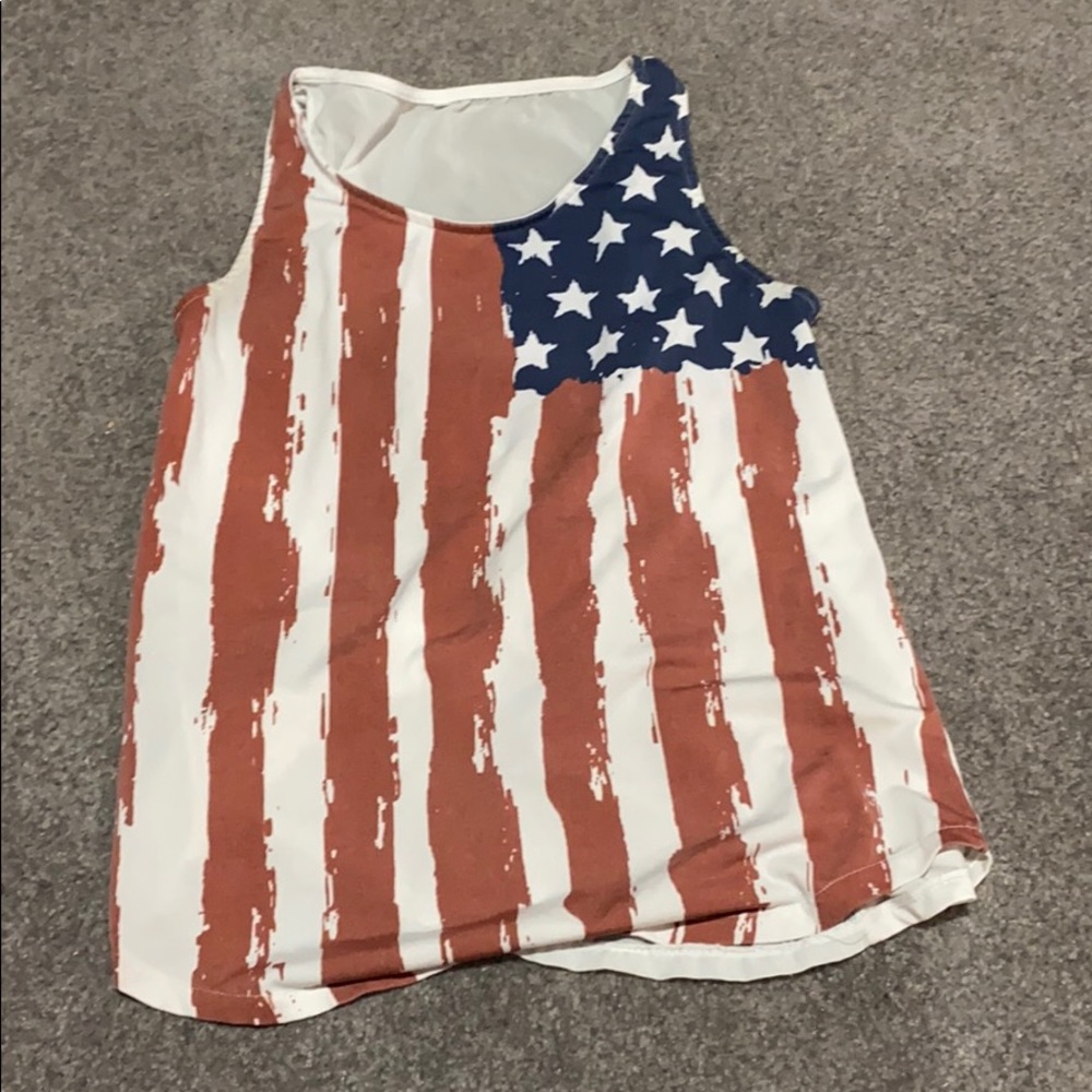 American flag tank top